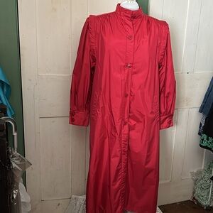 3/$50 EC J. Gallery Trench Raincoat Retro 90s Y2K Full Length Mobwife Size 10\11